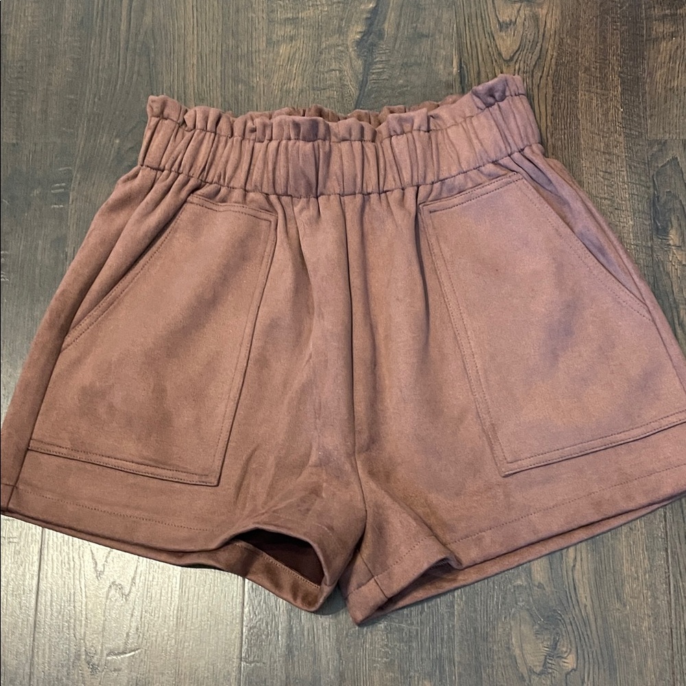 NWT Women's Suede Brown Shorts
